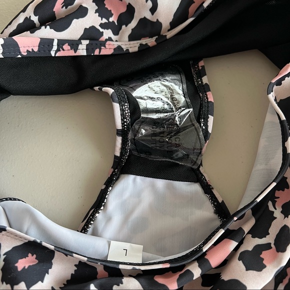 NEW Leopard Print Ruched High Waist Bikini Bottoms Women’s Size L Beach Swimwear - Picture 5 of 7